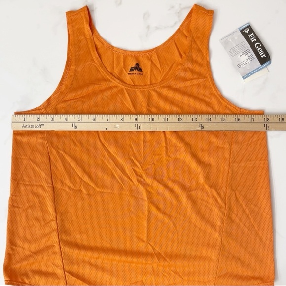 EMS Eastern Mountain Sports Women’s COOLMAX Fit Gear Orange Mesh Tank Top S - Picture 3 of 7